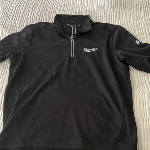 Under Armour Black Lightweight Shirt Jacket with Stand-Up Collar